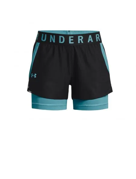 UNDER ARMOUR Pantalones cortos Play Up 2-in-1 Mujer Black/Glacier Blue