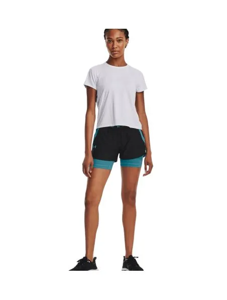 UNDER ARMOUR Pantalones cortos Play Up 2-in-1 Mujer Black/Glacier Blue