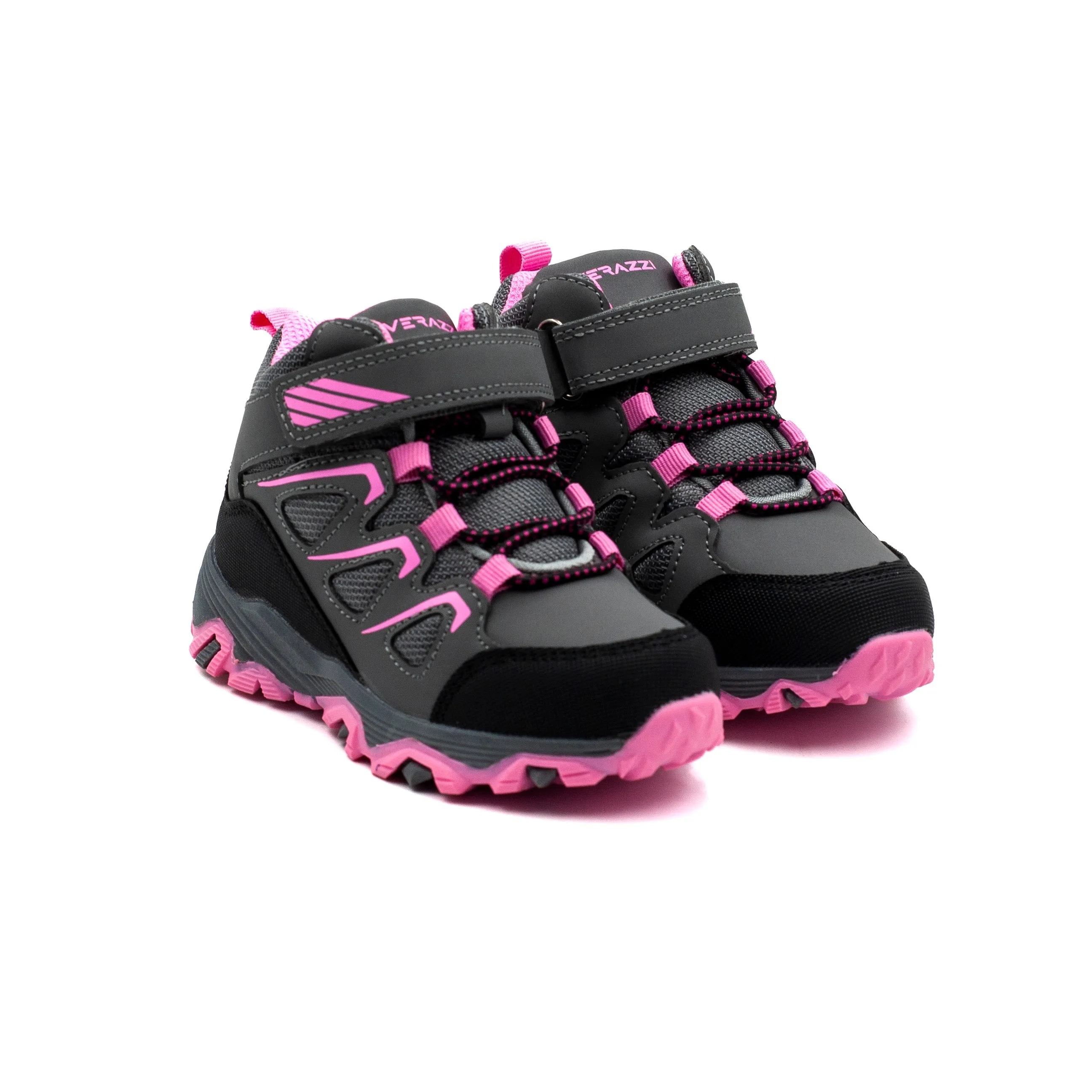 Verazzi Zapatilla Nia con velcro color Gris Rosa