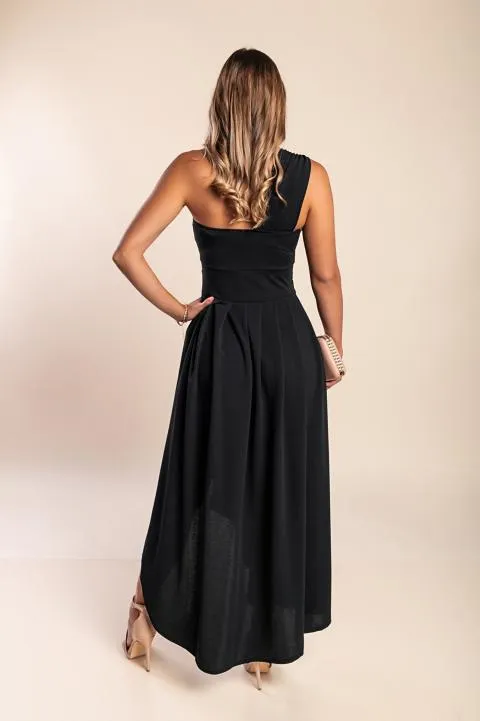 Vestido largo elegante, negro