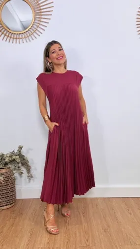 Vestido Tifany burdeos