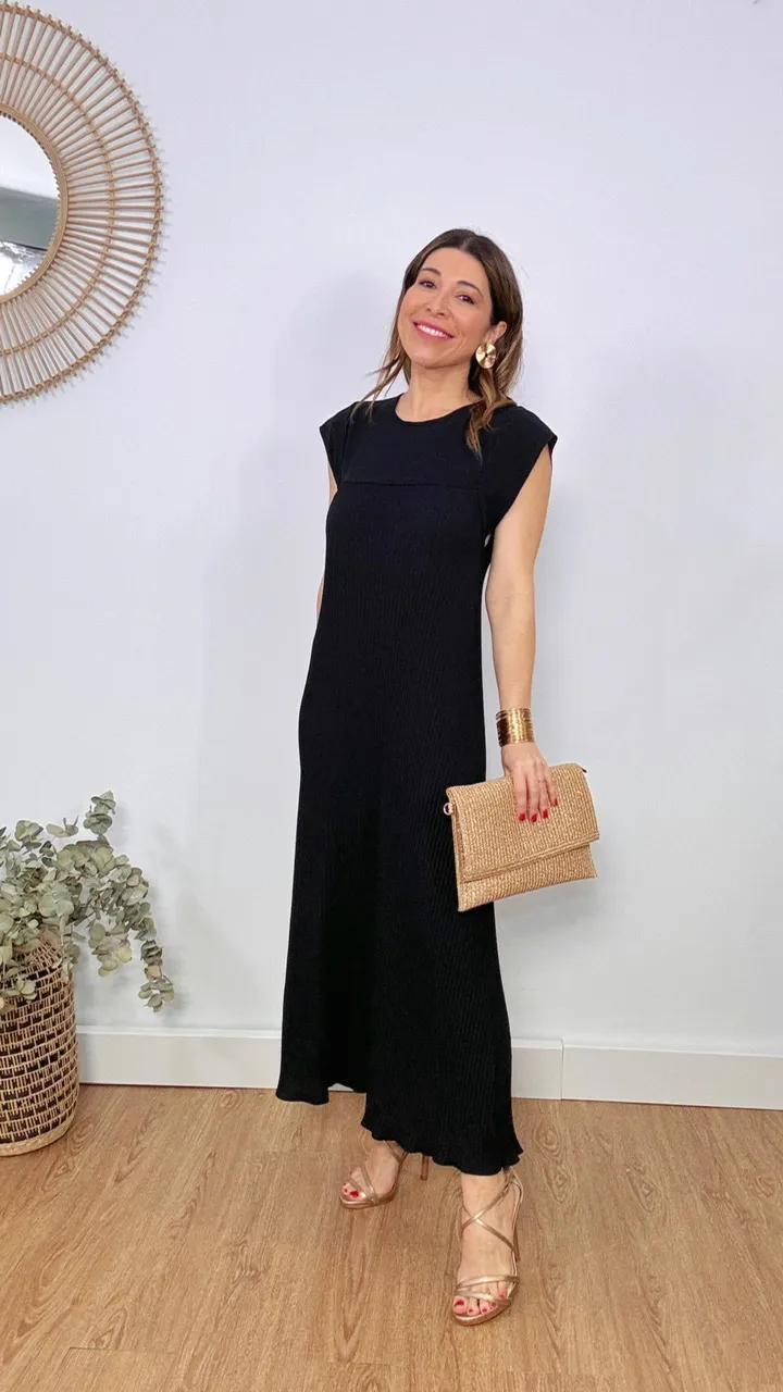 Vestido Tifany Gasa Negro