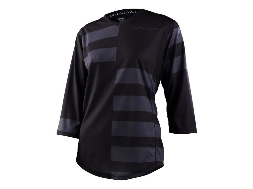 WOMENS MISCHIEF JERSEY SPLIT STRIPE BLACK XL