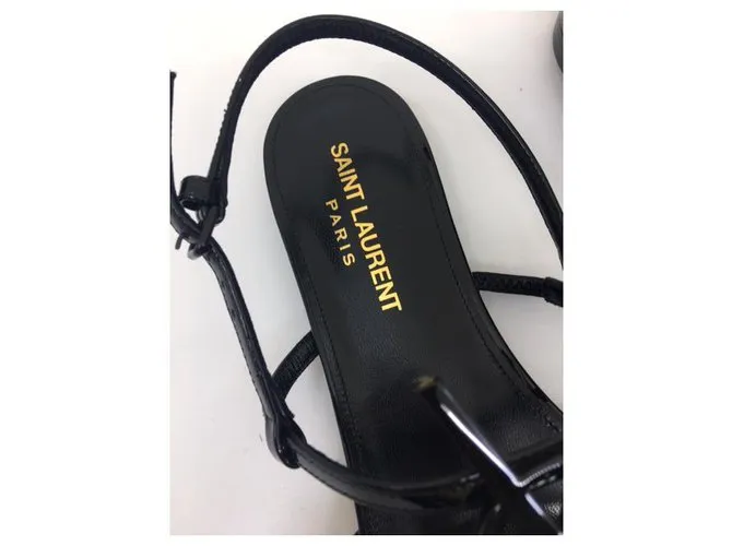 Yves Saint Laurent Sandalias Cassandra YSL Negro 