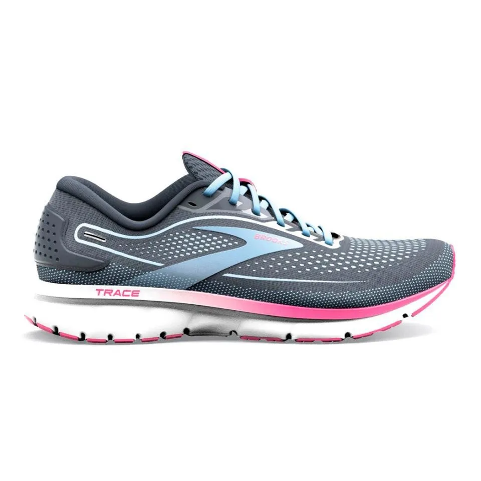 ZAPATILLA BROOKS TRACE 2 GRIS CELESTE MUJER