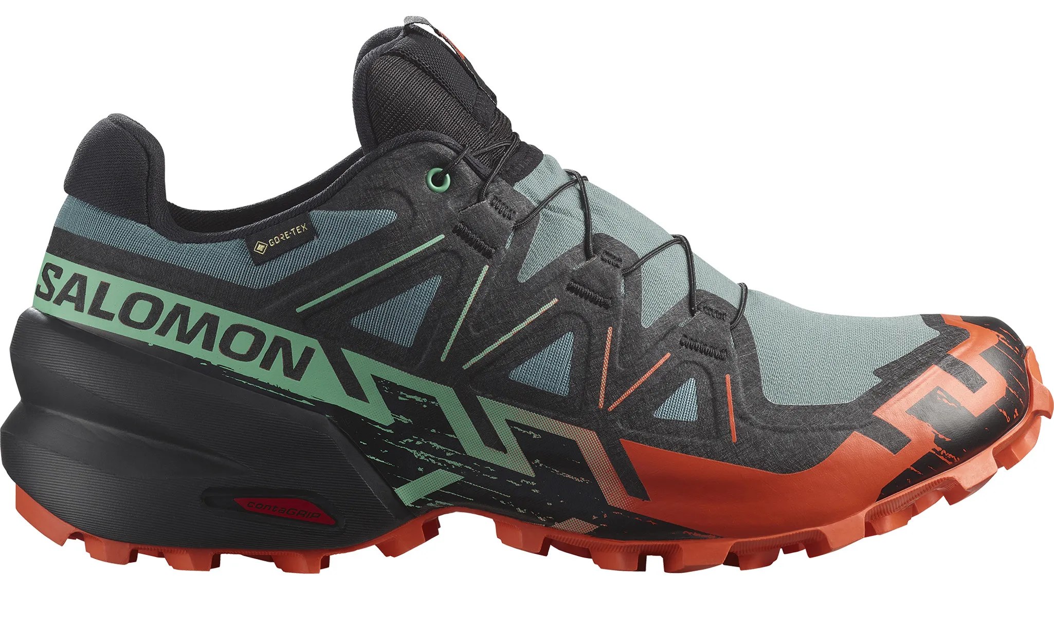 Zapatilla Salomon Speedcross 6 GTX Gris/Negro/Naranja