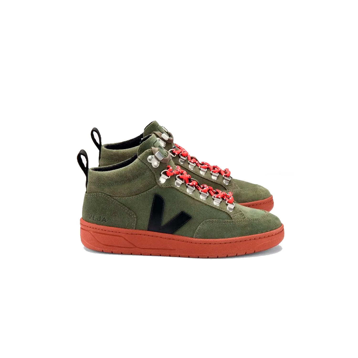 ZAPATILLA VEJA RORAIMA SUEDE OLIVE BLACK RUST SOLE