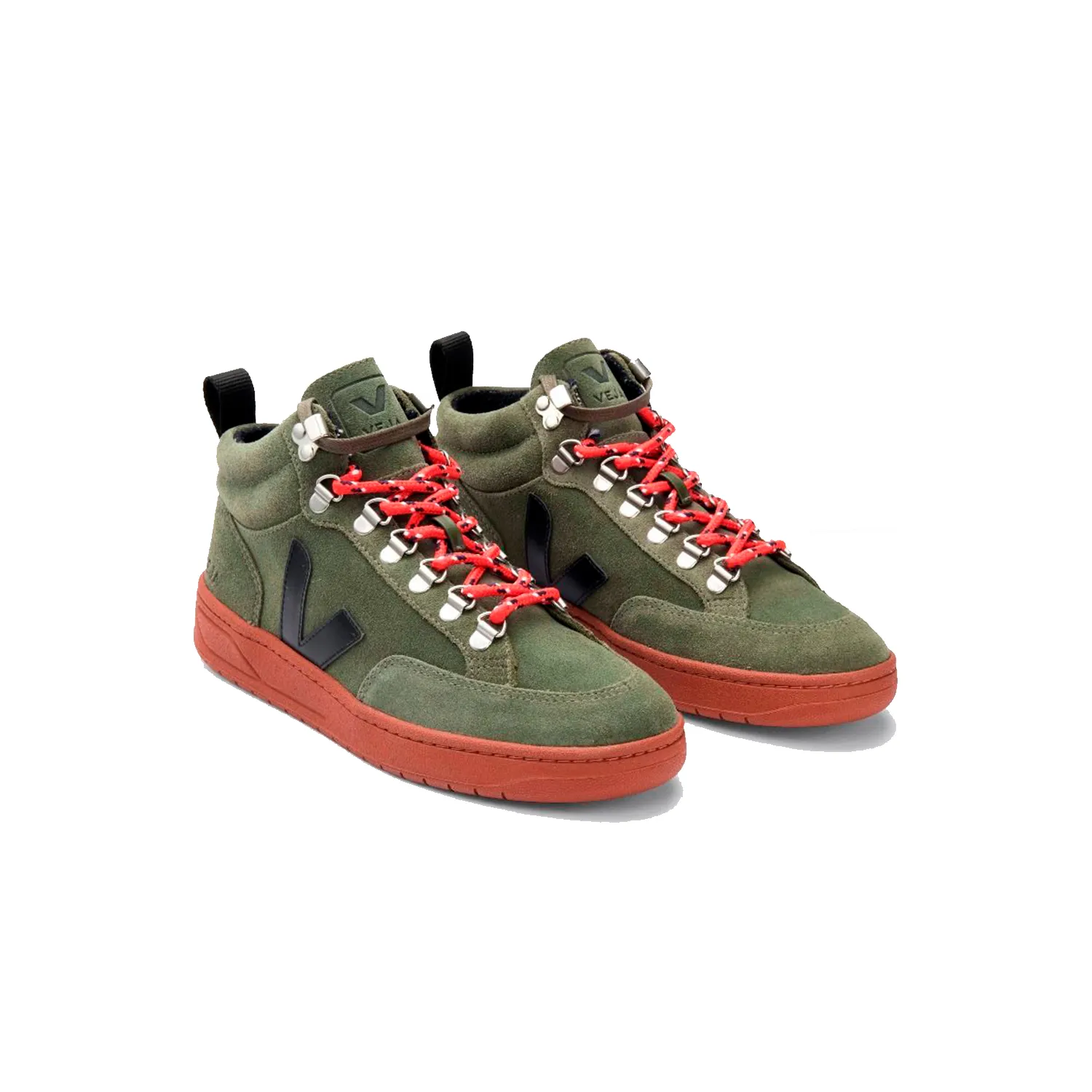 ZAPATILLA VEJA RORAIMA SUEDE OLIVE BLACK RUST SOLE