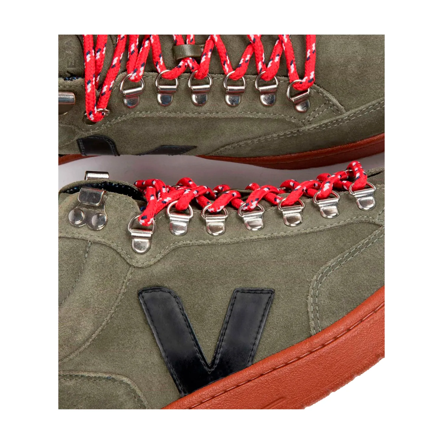 ZAPATILLA VEJA RORAIMA SUEDE OLIVE BLACK RUST SOLE