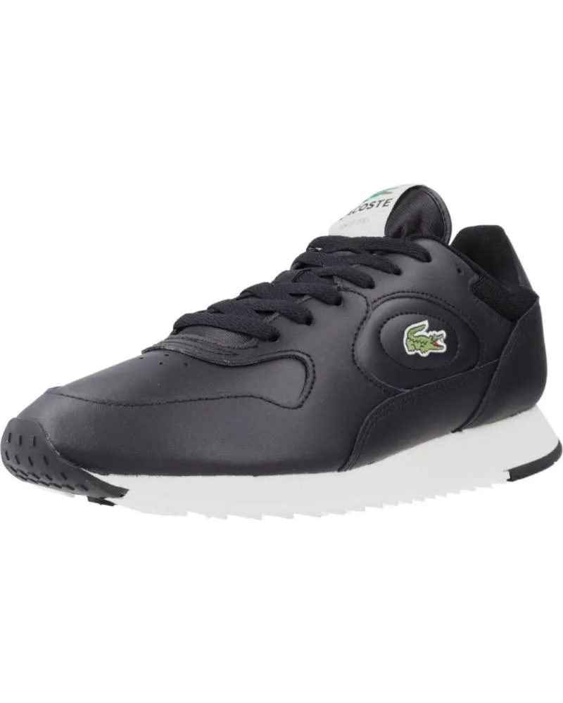 Zapatillas deporte de Mujer y Hombre LACOSTE LINETRACK EN PIEL NEGRO