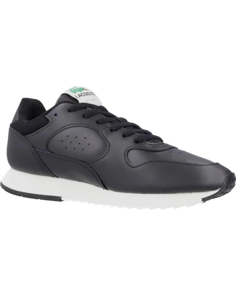 Zapatillas deporte de Mujer y Hombre LACOSTE LINETRACK EN PIEL NEGRO