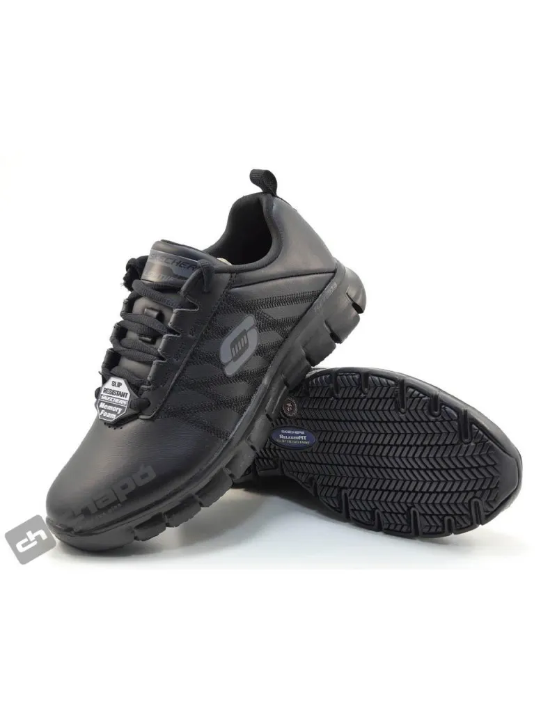 Zapatillas Deportiva Negro Skechers 76576ec-trabajo