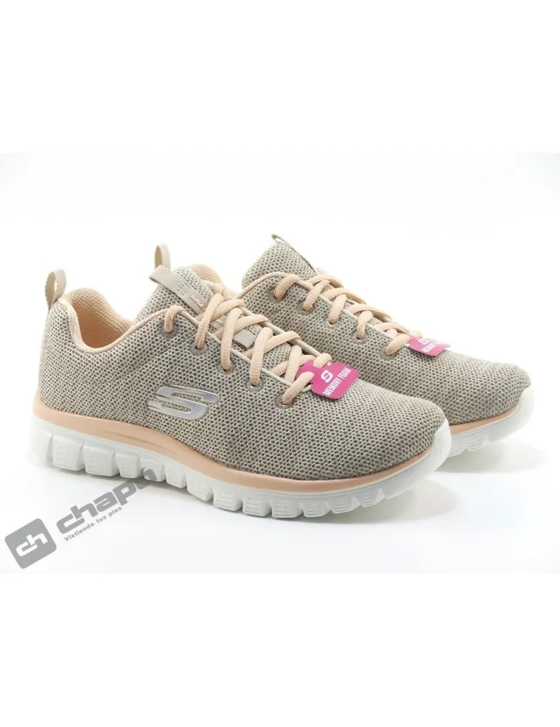 Zapatillas Deportiva Salmon Skechers 12614 **