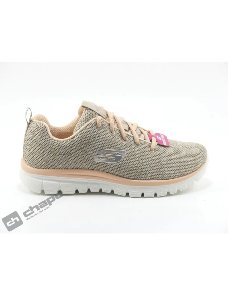 Zapatillas Deportiva Salmon Skechers 12614 **