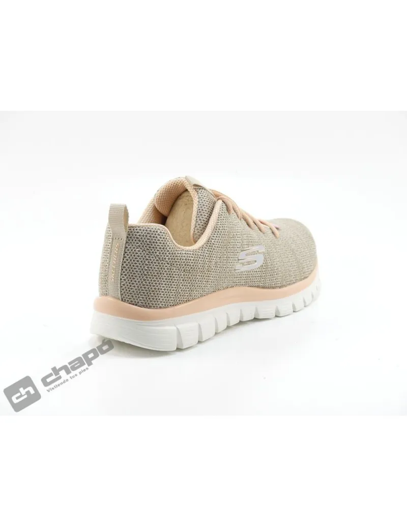 Zapatillas Deportiva Salmon Skechers 12614 **