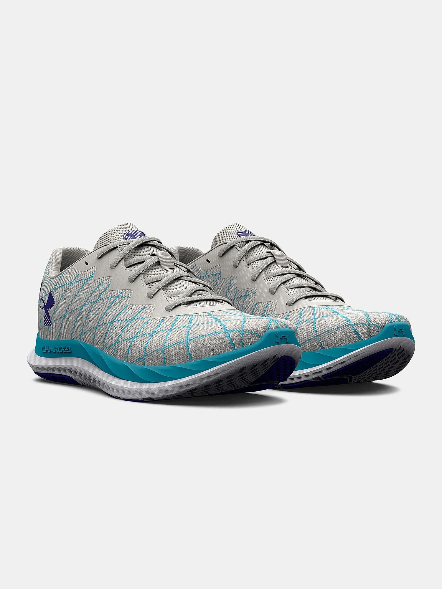 zapatos Under Armour Charged Breeze 2 - Gray Mist/Blue Surf - women´s