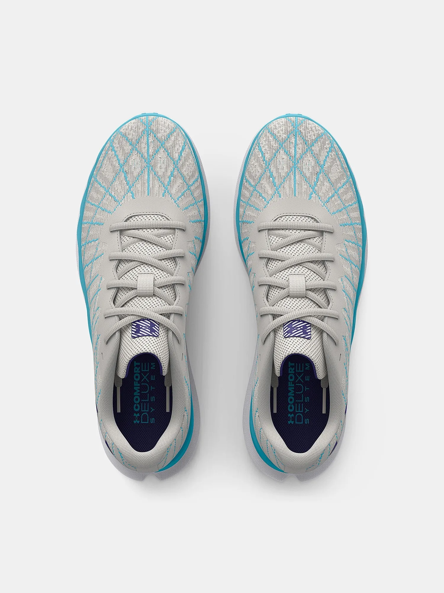 zapatos Under Armour Charged Breeze 2 - Gray Mist/Blue Surf - women´s