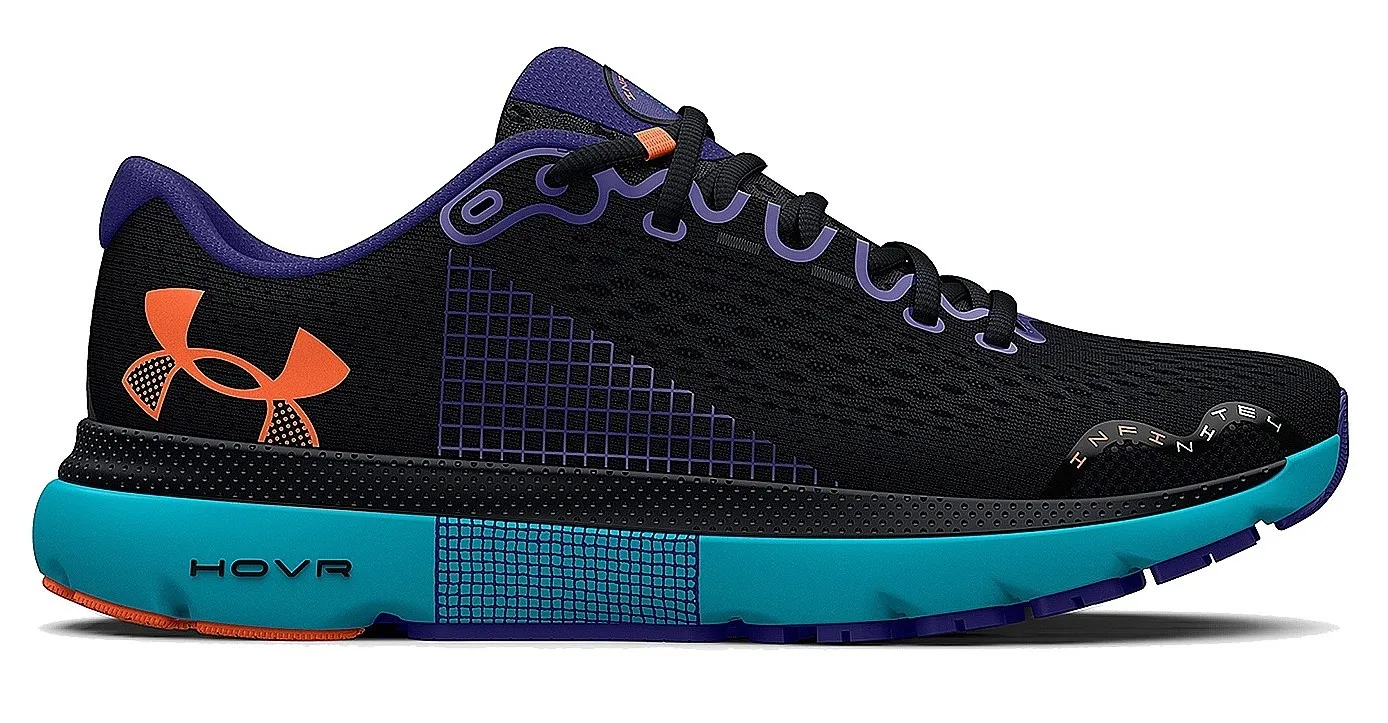 zapatos Under Armour Hovr Infinite 4 - Black/Blue Surf/Orange Blast - men´s