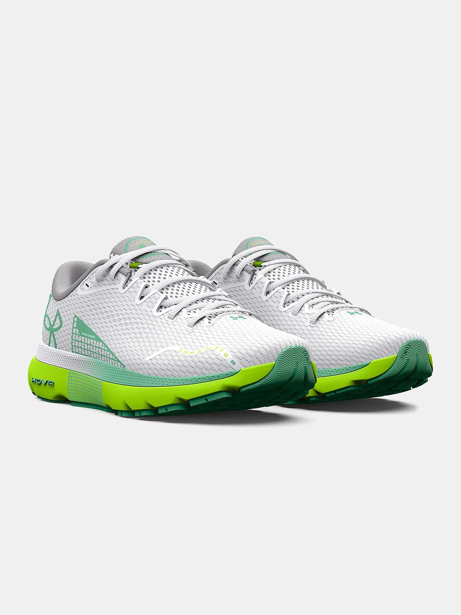 zapatos Under Armour Hovr Infinite 5 - White/Lime Surge - women´s