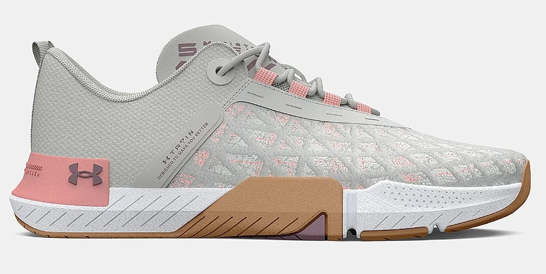 zapatos Under Armour TriBase Reign 5 - White Clay/Pink Fizz/Misty Purple - women´s