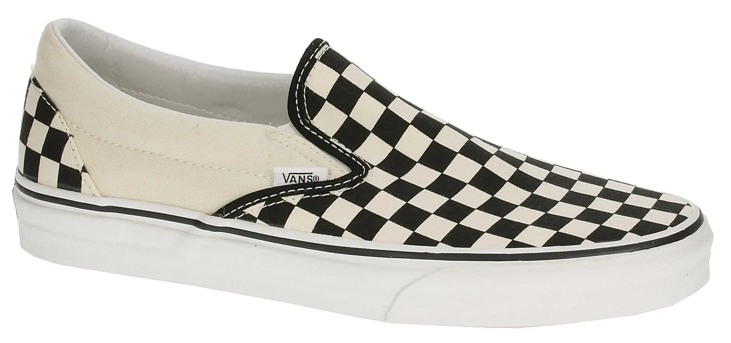 zapatos Vans Classic Slip-On - Black & White Checkerboard/White