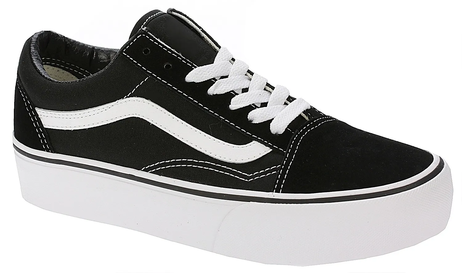 zapatos Vans Old Skool Platform - Black/White