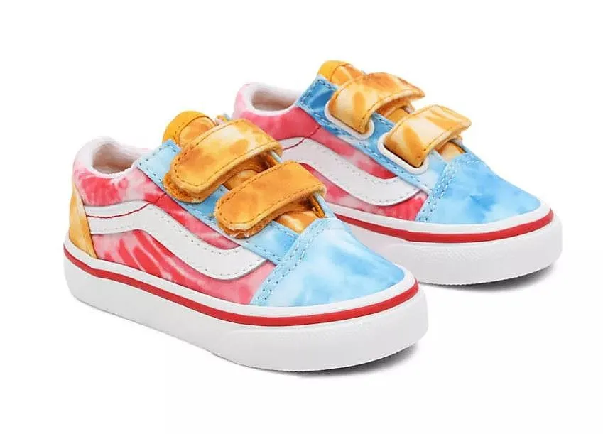 zapatos Vans Old Skool V - Tie Dye Block/Multi/True White - kid´s