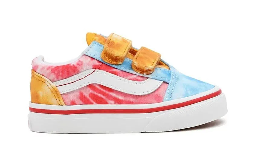 zapatos Vans Old Skool V - Tie Dye Block/Multi/True White - kid´s