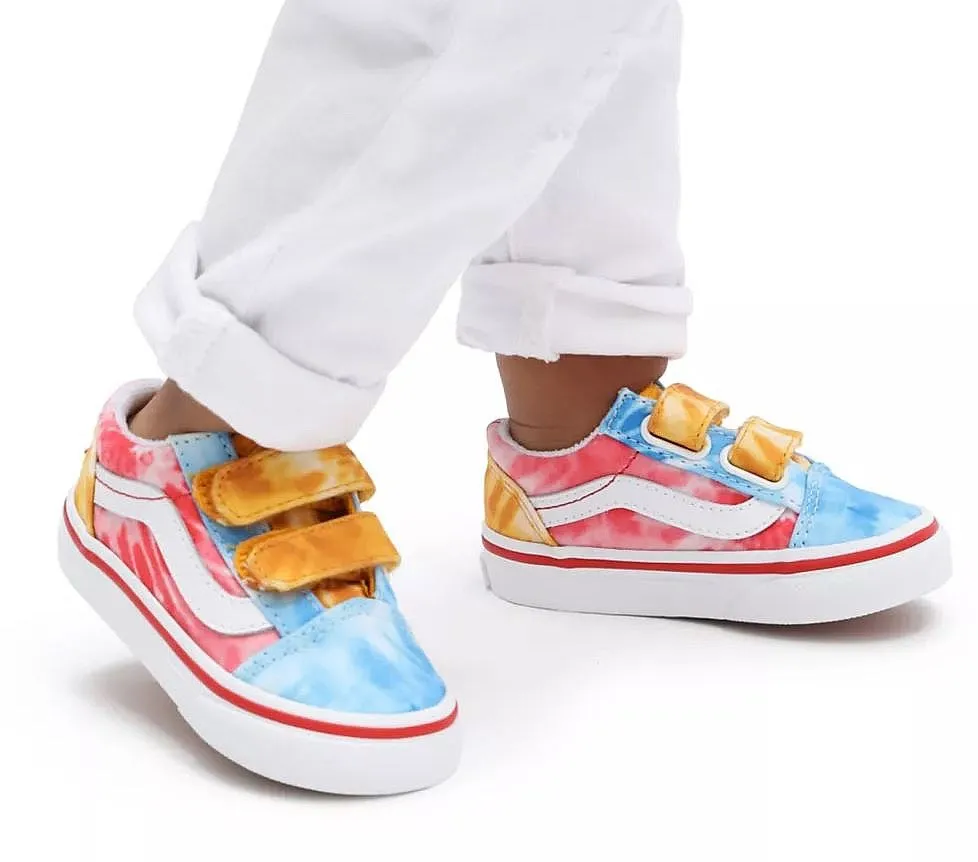 zapatos Vans Old Skool V - Tie Dye Block/Multi/True White - kid´s