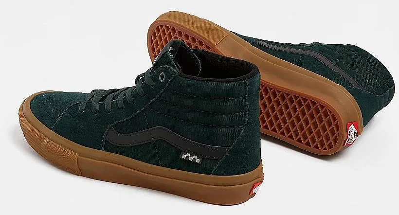 zapatos Vans Skate Sk8-Hi - Green/Gum