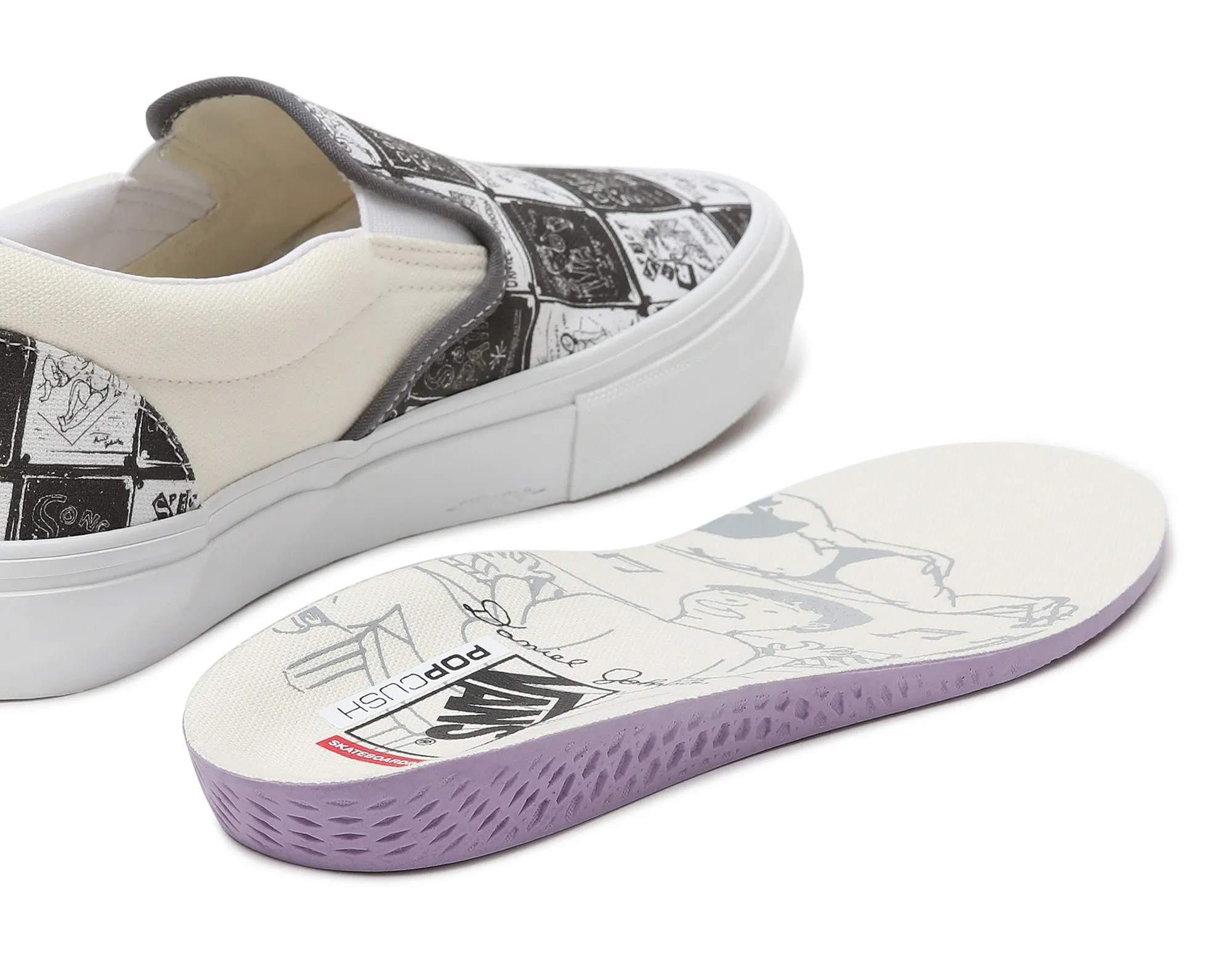 zapatos Vans Skate Slip-On - Daniel Johnston/Raven - men´s