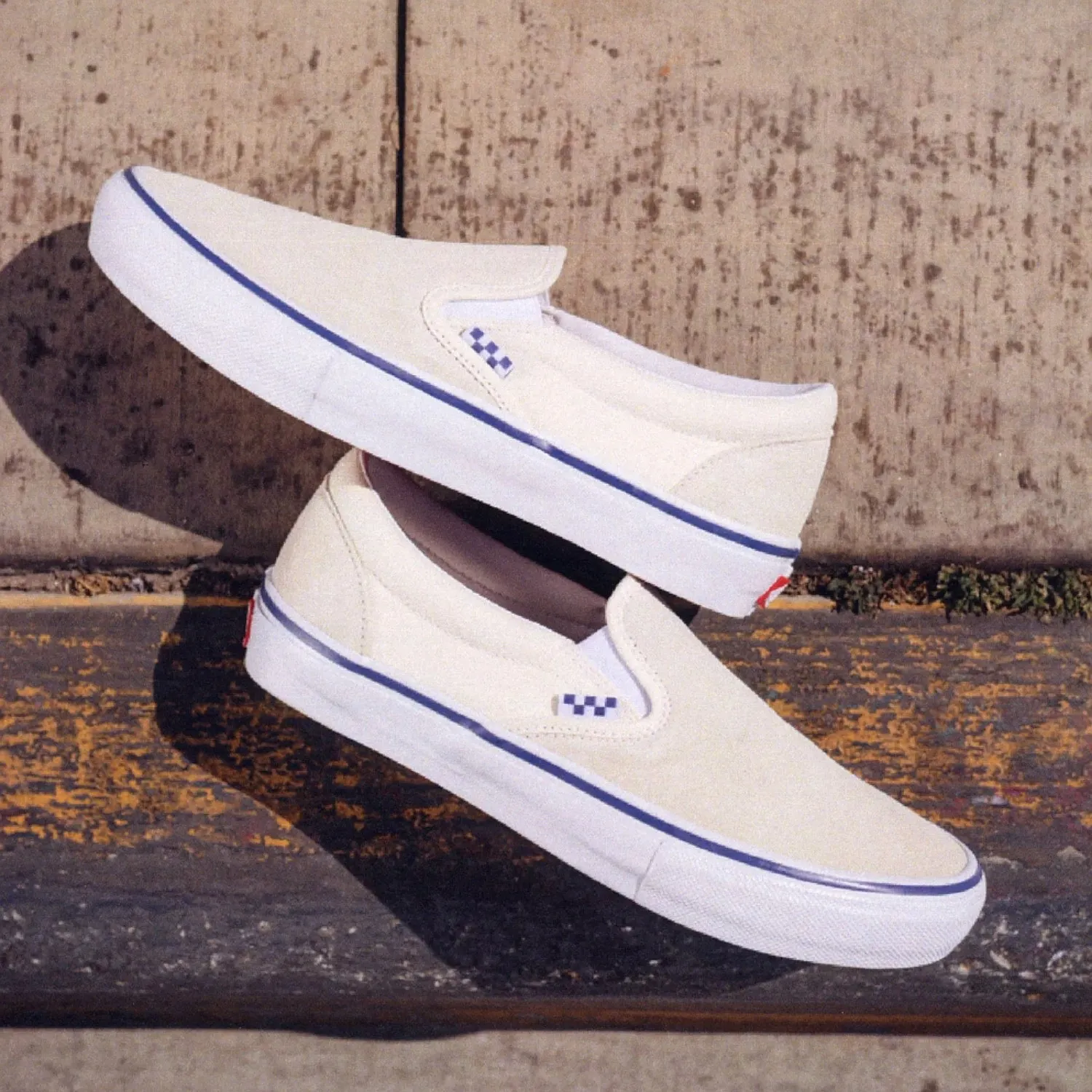 zapatos Vans Skate Slip-On - Raw Canvas/Classic White - men´s