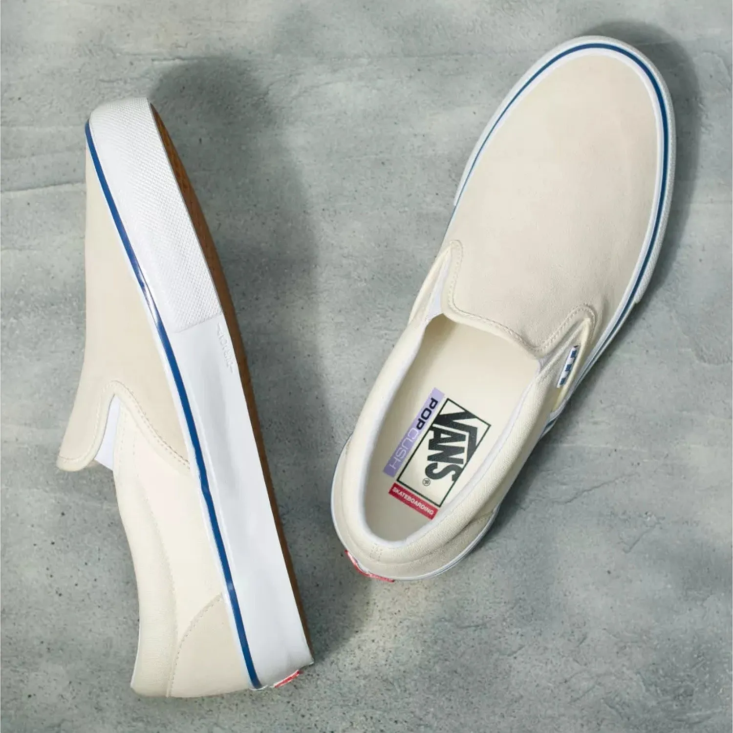 zapatos Vans Skate Slip-On - Raw Canvas/Classic White - men´s